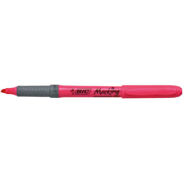 BIC | Resaltador fluorescente con agarre | Rosa
