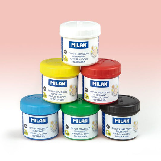 Milan | Caixa 6 cores básicas 40ml Pintura para dedos