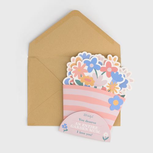 Flower bouquet postcard