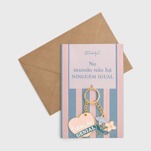 💖 Mr. Wonderful | Postal com Porta-Chaves Mãe, és Genial