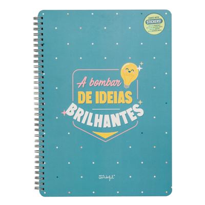 Caderno A4 - A transbordar de ideias brilhantes