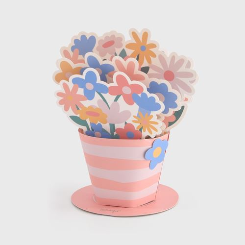 Flower bouquet postcard