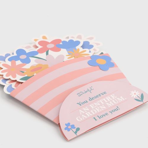 Flower bouquet postcard