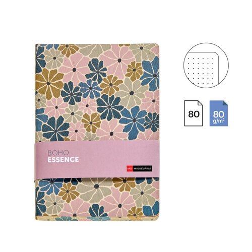 BOHO ESSENCE - Caderno A5 - páginas ponteadas