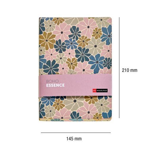 BOHO ESSENCE - Caderno A5 - páginas ponteadas