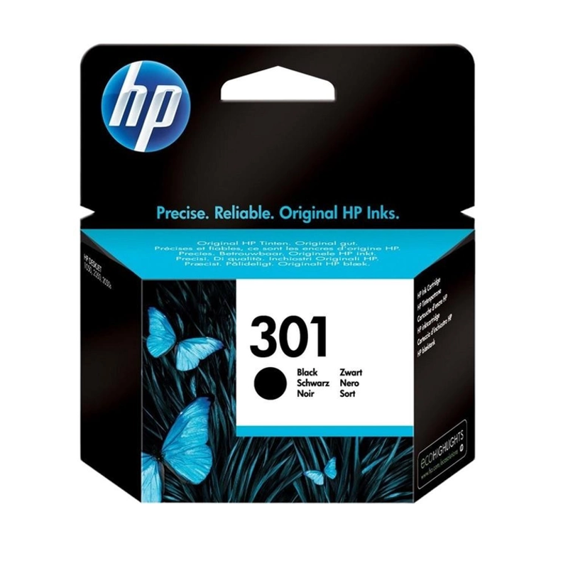Cartucho de tinta original HP 301 negro