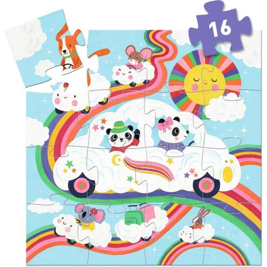 Carro nuvem - Puzzle silhueta 16 peças