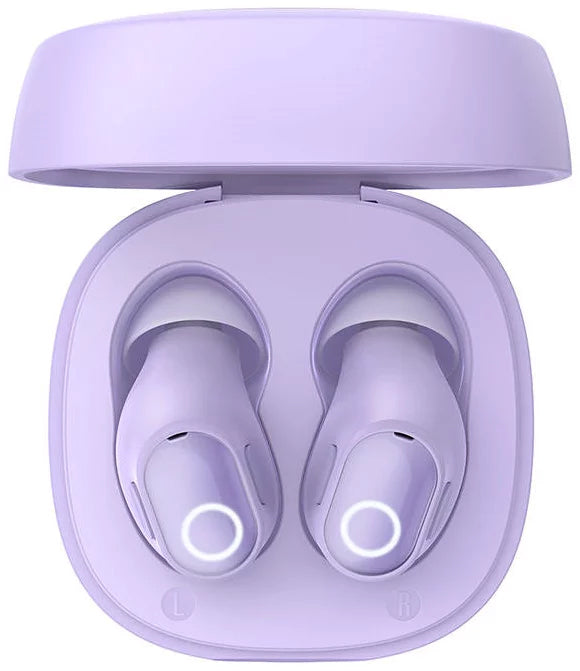 Baseus | Auriculares Com Fio + Micro de Ouvido sem Fio | Violeta