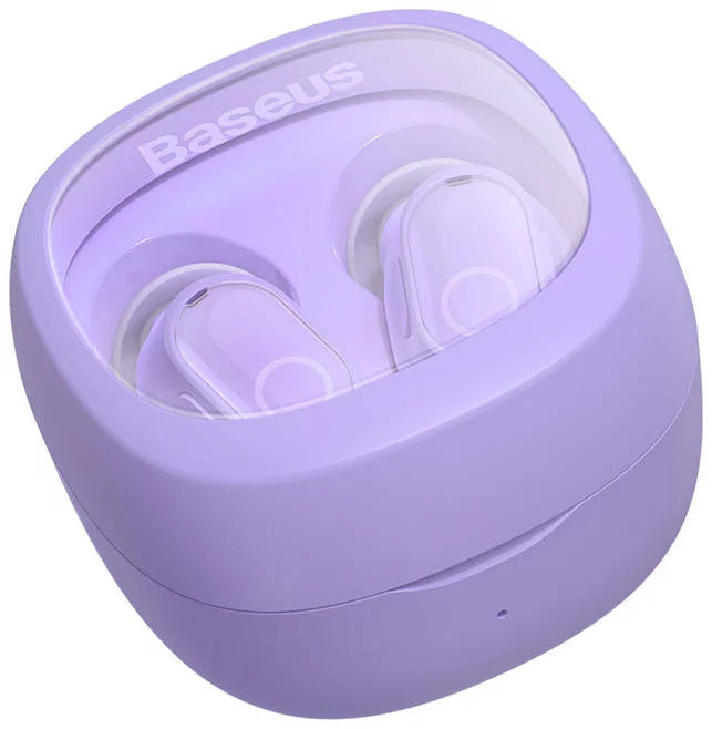 Baseus | Auriculares Com Fio + Micro de Ouvido sem Fio | Violeta