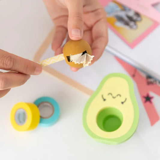 Set of eraser + pencil sharpener - AVOCADO