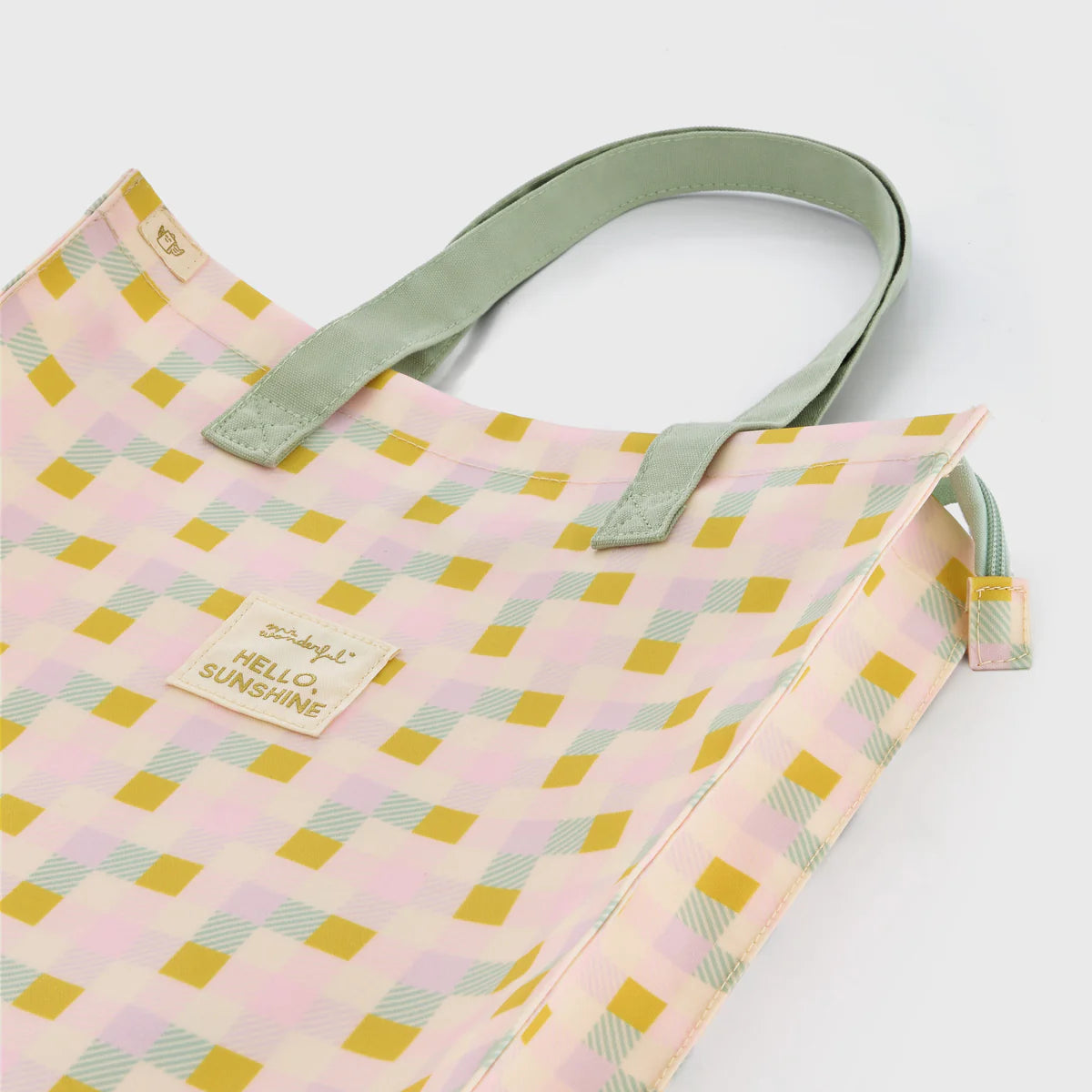 Mr. Wonderful | Saco tote quadrados multicoloridos | Hello, sunshine!
