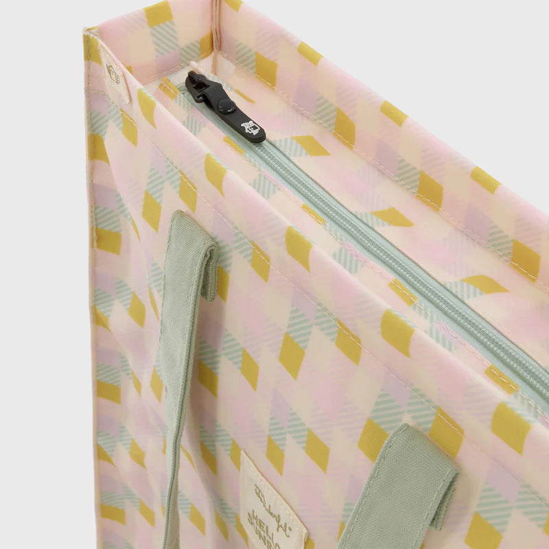 Mr. Wonderful | Saco tote quadrados multicoloridos | Hello, sunshine!