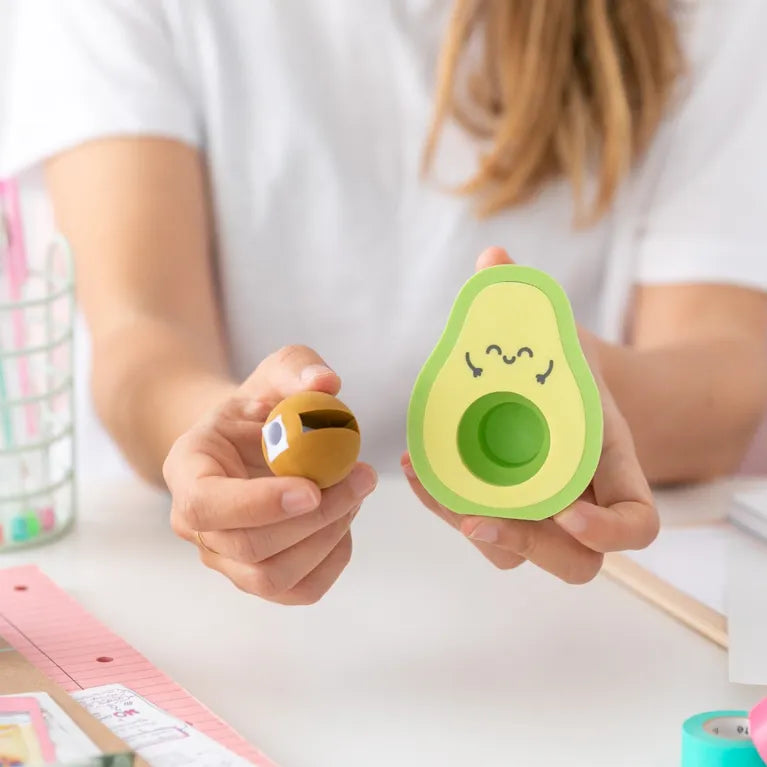 Set of eraser + pencil sharpener - AVOCADO