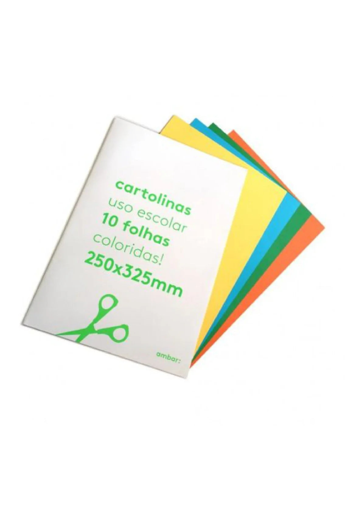 Folhas cartolina 10uni. coloridas