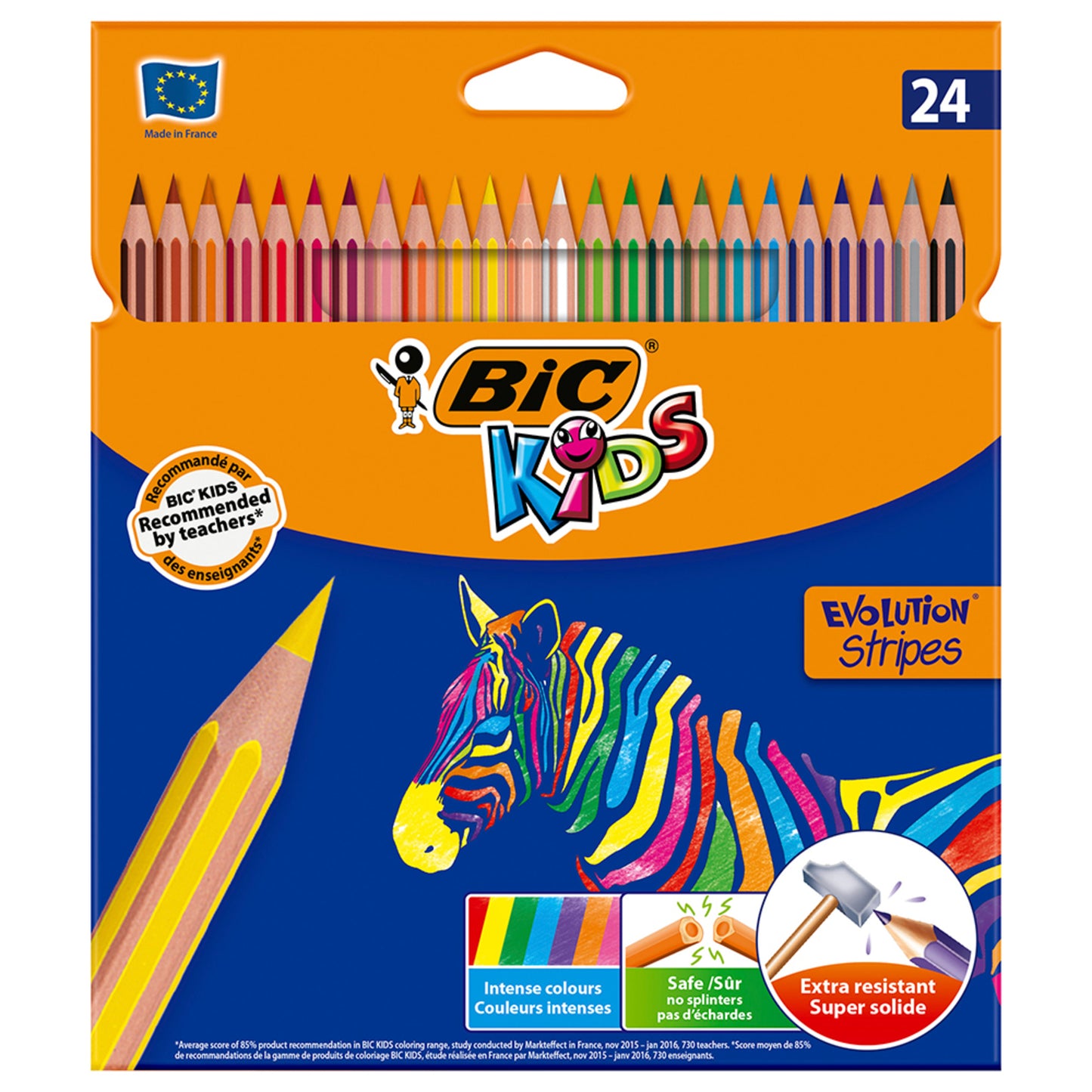 BIC | Lápices de colores Kids Evolution Tropicolors | 24 unidades
