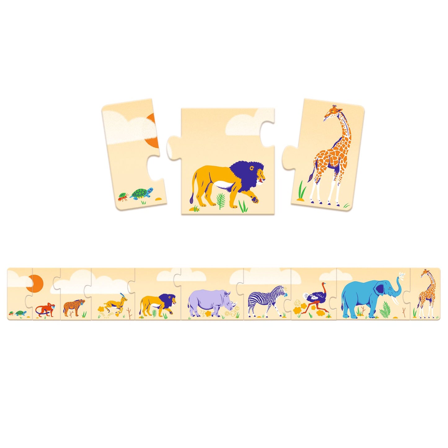 Djeco | Puzzle Animais grandes e pequenos