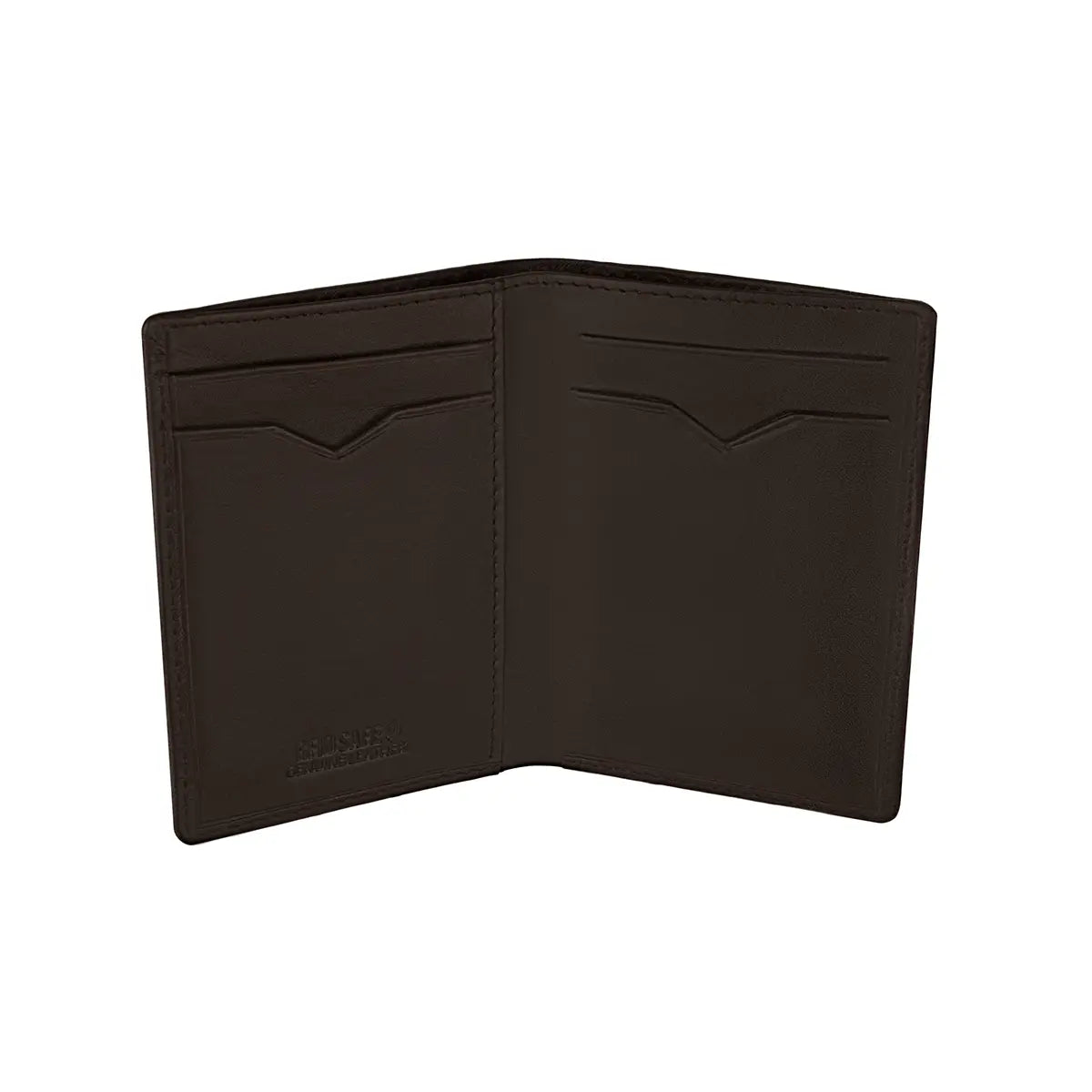 Porta-cartões com magnetismo castanha