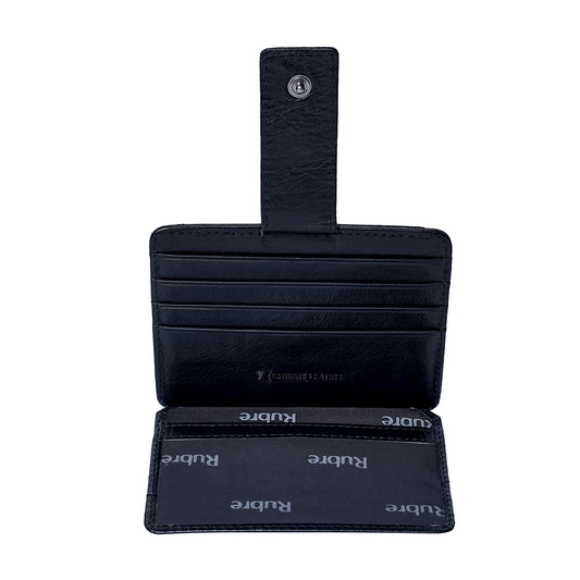 Porta- cartões com porta-moedas preto