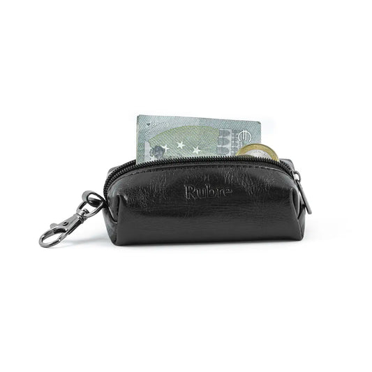 Porta moedas em pele preto