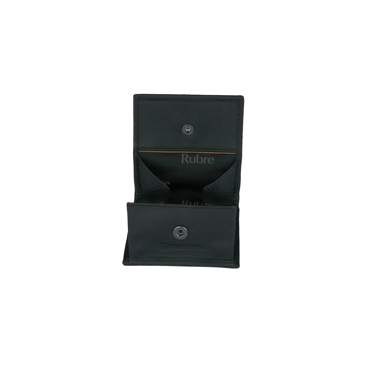 Rojo | Monedero de cuero | Negro