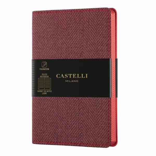 Castelli Milán | Cuaderno Harris A6 | Arce Rojo