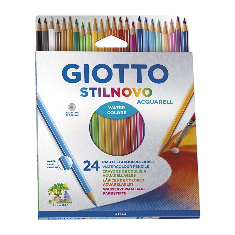 Giotto | Lápices de colores acuarelables Stilnovo | 24 unidades