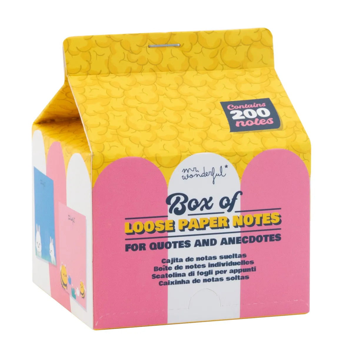 Box of paper notes