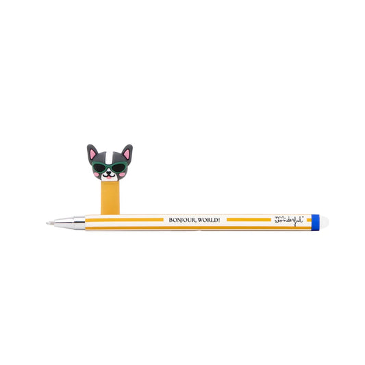 Caneta apagável Bo-Bo Buldogue - Bonjour, World!