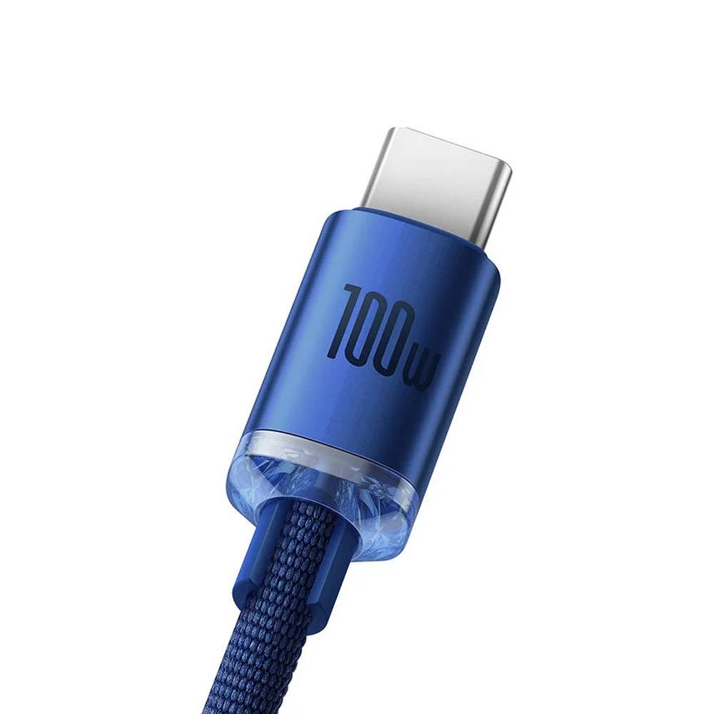 Baseus | Cabo Crystal Shine USB-A p/ USB-C PD 100W