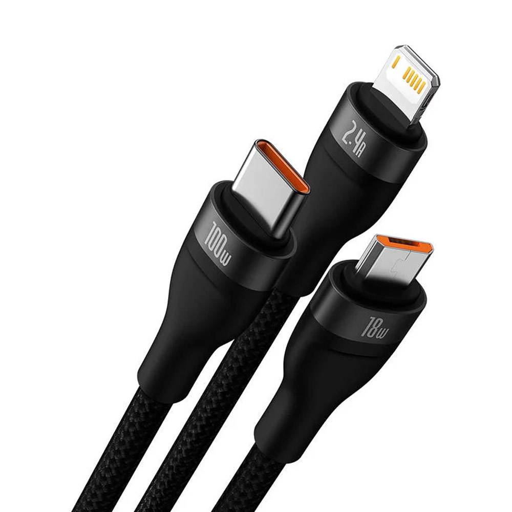 Baseus | Cabo Adaptador Baseus Flash Series USB-A 3-em-1