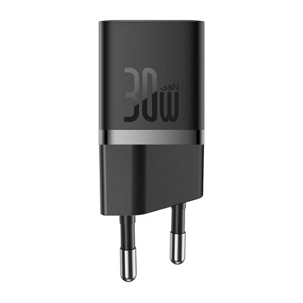 Baseus | Carregador GaN5 Fast Charger (Mini) USB-C 30W | Preto