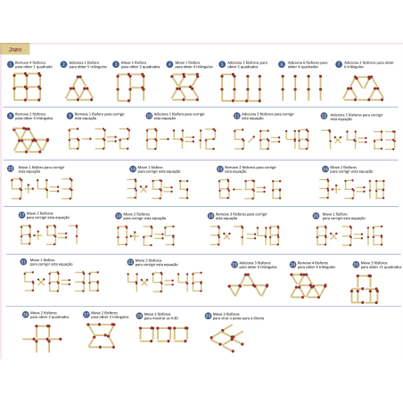 Jogo magnético - Quebra-cabeças de fósforos