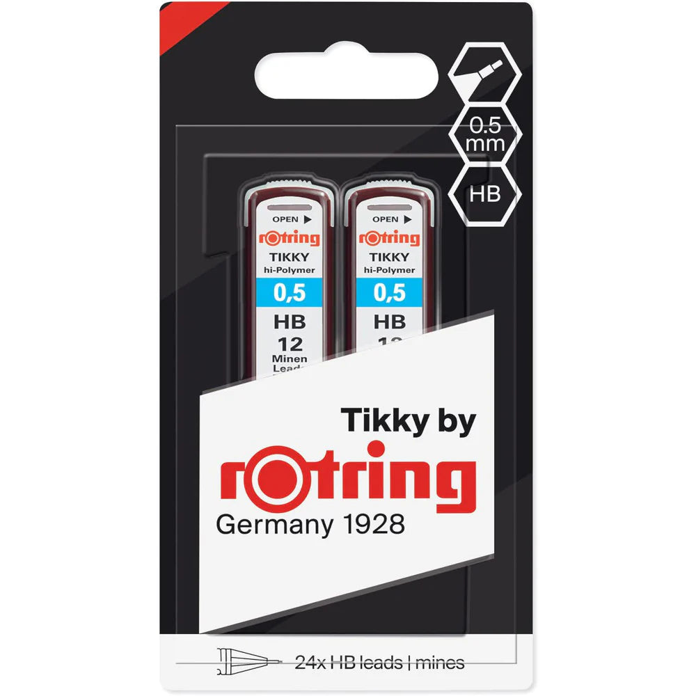 rotring | Minas para tubo de portaminas | 0,5 mm | 2 unidades