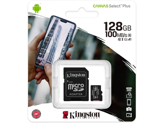 Kingston | Tarjeta de Memoria MicroSDXC Class10 de 128GB + Adaptador