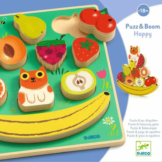 Djeco | Puzzle de Encaixar e Empilhar - Frutas