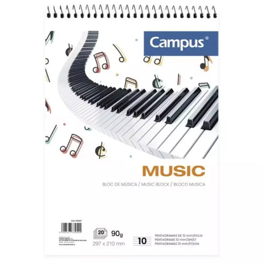 CAMPUS - Caderno musica A4 espiral