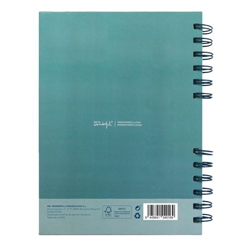 Caderno Azul Quadriculado A5 Espiral - Tudo o que Podes Conseguir Quando Acreditas em Ti