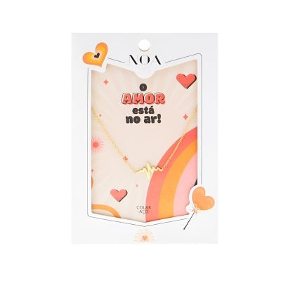 Colar- "O amor está no ar" - Dourado