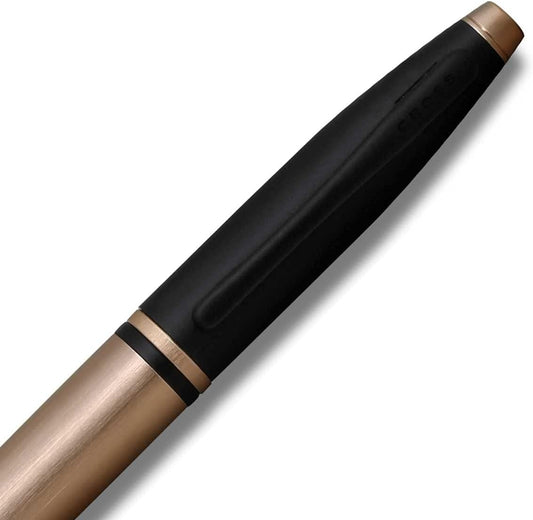 Cruz | Bolígrafo Calais | Oro rosa y negro.