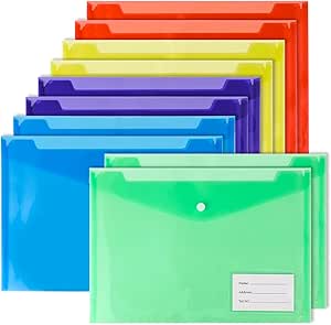 Envelope plástico A4 c/mola- várias cores