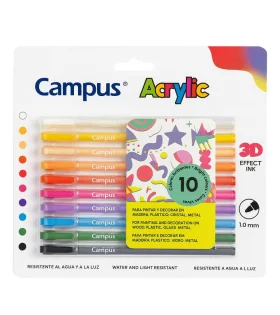 CAMPUS - Caneta acrilica fina - pack 10
