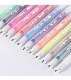 CAMPUS - Caneta acrilica fina - pack 10