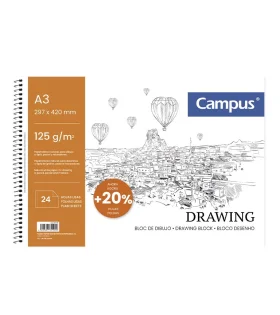 CAMPUS - Bloco de desenho A3 125gr
