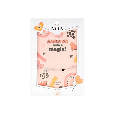 Pulseira- "Contigo tudo é magia!" - Prateado