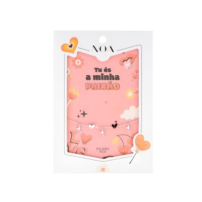 Pulseira- "Tu és a minha paixão" - prateado