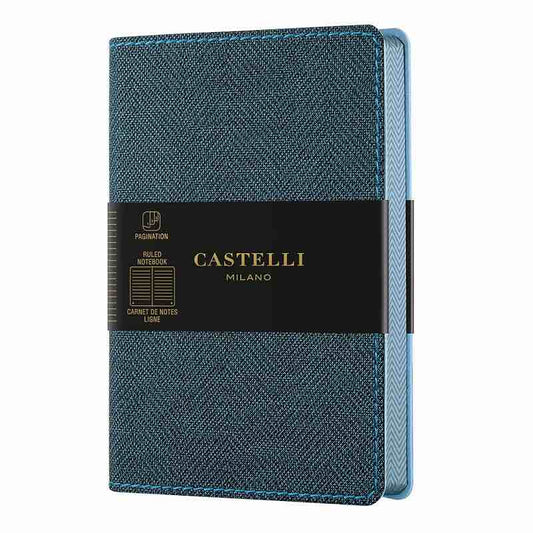 Notebook Castelli Milano - Harris A5 Ruled Slate Blue