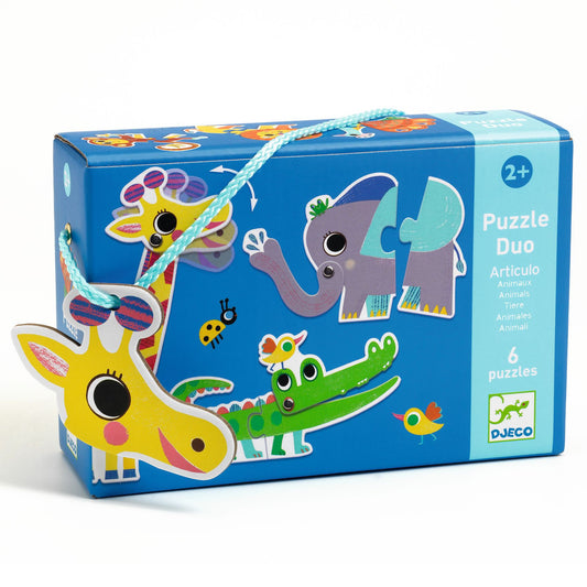 Djeco | Puzzle de Encaixe | Animais Duo Animals