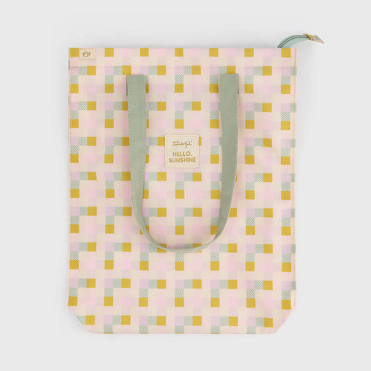 Mr. Wonderful | Saco tote quadrados multicoloridos | Hello, sunshine!