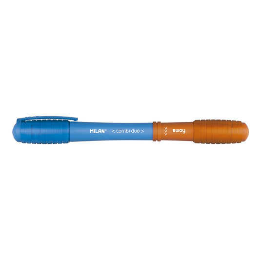 Milán | Bolígrafo combinado dúo | azul y naranja
