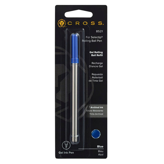 Cruz | Recambio de gel para roller-ball | Trazo medio | Azul | 8521